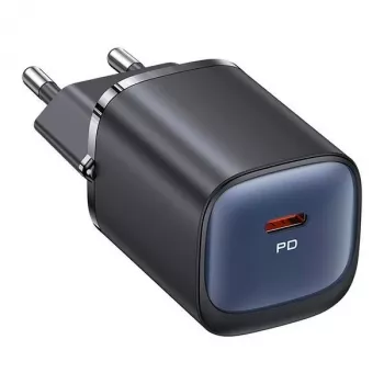 usams 30W GaN USB-C ātrais lādētājs USA001446 — melns