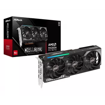 Grafikas karte ASRock Challenger Radeon RX 9070 — 16 GB GDDR6, 256 bitu, PCIe 5.0, 3x DisplayPort 2.1a + HDMI 2.1b
