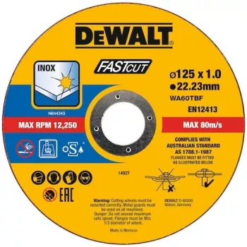 Slīpēšanas disks DeWALT DT20540-QZ ar plakanu centru dzelzs, metāla, nerūsējošā tērauda apstrādei