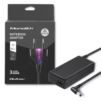 Qoltec 50075.90W barošanas bloks ASUS | 90W | 19V | 4,9A | 5,5*2,5 | + strāvas kabelis