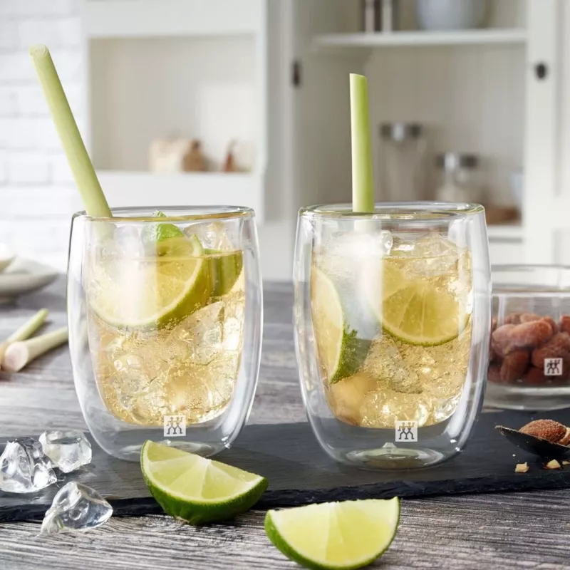 Borosilikāta stikla dubultsienu glāžu komplekts ZWILLING 39500-076, 200 ml, caurspīdīgs, 2 gab.