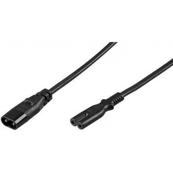 Wentronic savienotājkabelis IEC-60320-C8 uz IEC-60320-C7 2m melns (97201)