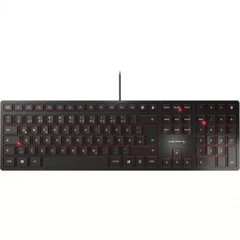 CHERRY KC 6000 Slim tastatūra USB QWERTZ melna