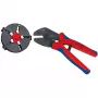 Kabeļa presēšanas un noņemšanas knaibles Knipex 97 33 01 Zila Sarkana