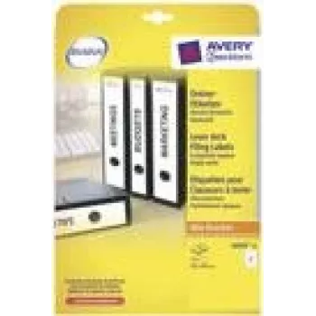 Avery L6059-25 Binder etiķetes baltas 59 x 297 mm (25 loksnes)