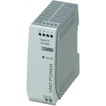 Phoenix Contact UNO-PS/1AC/24DC/60W Barošanas bloks un sprieguma pārveidotājs iekštelpām pelēks (2902992)