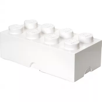 LEGO Uzglabāšanas Ķieģelis 8 Balts, Uzglabāšanas Kaste Balta