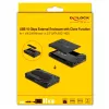 Ārējais korpuss HDD/SSD DeLOCK 42020 Melns 2,5 collu USB Type-C 10 Gbit/s