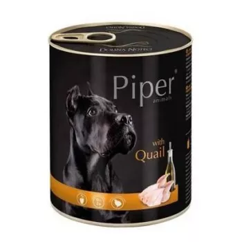 Slapjā suņu barība Dolina Noteci Piper Animals ar paipalu 800 g, bezgraudu, pieaugušiem suņiem, 78% mitrums