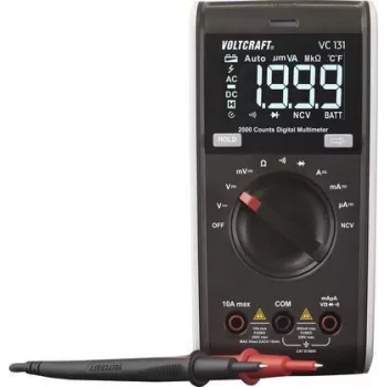 VOLTCRAFT VC131 rokas multimetrs digitāls CAT III 250 V Displejs (skaitīšana): 2000 (VC-12232380)