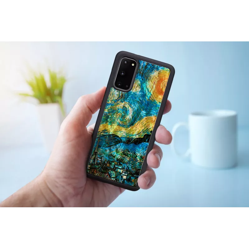 Aizsargmaciņš iKins Samsung Galaxy S20 — melns zvaigžņotās nakts dizains