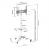 SBOX TV sienas stiprinājums FS-224-2 32–55 collu ekrāniem, 35 kg, VESA līdz 400×400