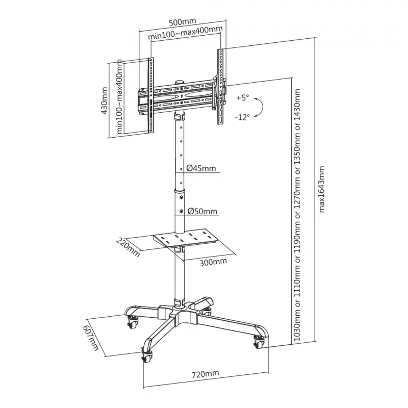 SBOX TV sienas stiprinājums FS-224-2 32–55 collu ekrāniem, 35 kg, VESA līdz 400×400