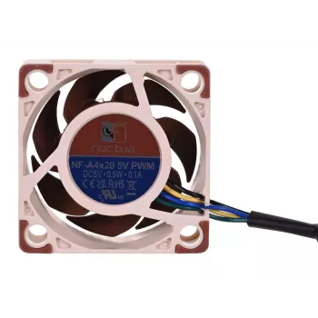 Noctua ventilators NF-A4X20 5V PWM — 40×20 mm, 5 V, 4-pin PWM, 1100–5000 RPM, 9,4 m³/h