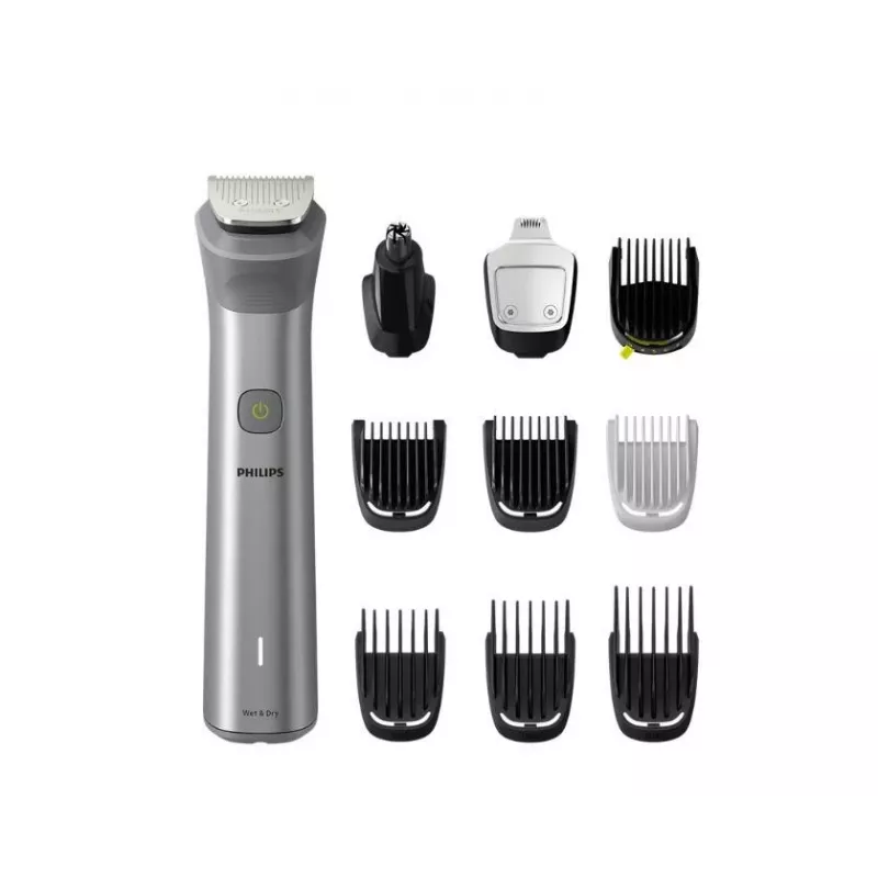 Philips All-in-One Trimmer MG5920/15 Series 5000, Nerūsējošais tērauds, 0.5 mm, 1.6 cm, 1 mm, Bārda, Ausis, Deguns, Akumulators