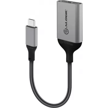 ALOGIC Ultra Series lādēšanas kombinētais adapteris - USB-C (vīrišķais) uz USB-C (sieviešu) - 10 cm - atbalsta Power Delivery 3.0 - melns
