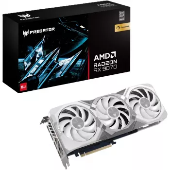 Grafikas karte Acer Predator BiFrost Radeon RX 9070 OC 16GB White Edition
