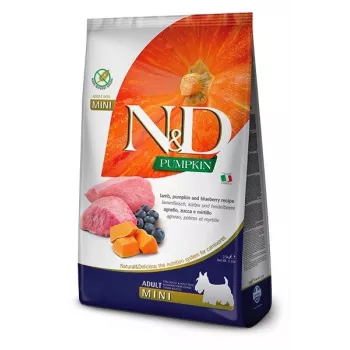 FARMINA N&D Pumpkin Lamb & Blueberry Adult Mini - sausā barība suņiem - 2.5 kg