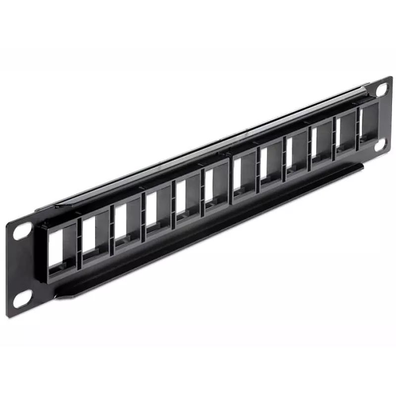 Patch Panel DeLOCK 43259 10 inch 12x Keystone melns