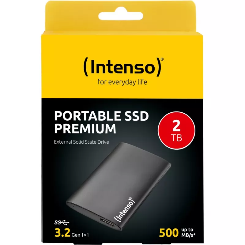 Ārējais cietvielu disks Intenso 2 TB 1,8 collu USB Type-A 3.2 Gen 1 3823471