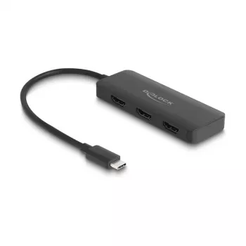 DeLOCK USB-C sadalītājs DP Alt režīms uz 3 x HDMI MST 4K 60 Hz