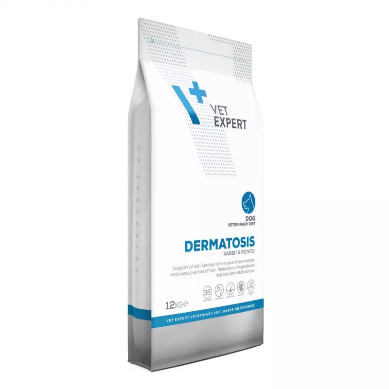 VetExpert Veterinary Diet Dermatosis Dog Rabbit & Potato sausā barība suņiem 12 kg