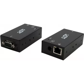 Seriālais ierīču serveris Exsys EX-6111-2POE Ethernet uz 1×RS-232 ar PoE un 5V/4A barošanas bloku