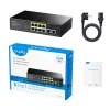 Nepārvaldāms tīkla slēdzis Cudy FS1010P ar 8 PoE+ un 2 uplink portiem, Fast Ethernet (10/100), 120 W, melns