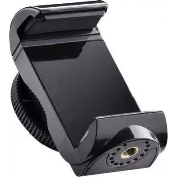 Walimex Mantona SM-850 viedtālruņa pagriežamais turētājs (universāls stiprinājums ar pagriežamo fiksāciju, saspiešanas diapazons 55–85 mm)