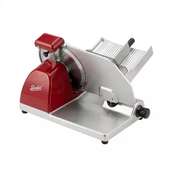 Berkel Homeline HL PLUS 200 sarkans elektriskais gaļas un delikatešu šķēlējs, 200 mm asmens, sarkans korpuss