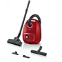 Putekļsūcējs Bosch BGB 41RD3H — 600 W, 4 L putekļu maiss, HEPA filtrs, 11 m darbības rādiuss, teleskopiskā caurule, sarkans