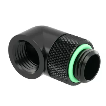 Barrow 90° adapteris G1/4 AG uz G1/4 IG - grozāms, melns (TWT90-v2.5 b)