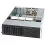 Supermicro 3U servera korpuss ar 8x 3.5 collu karsto maiņu SAS/SATA nodalījumiem un 2x 800W barošanas blokiem