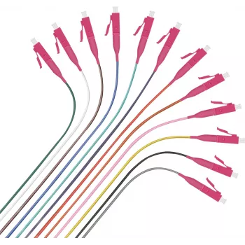 Helos 288347 OM4 optiskās šķiedras pigtail, 12 x LC, Easy Strip, 2 m