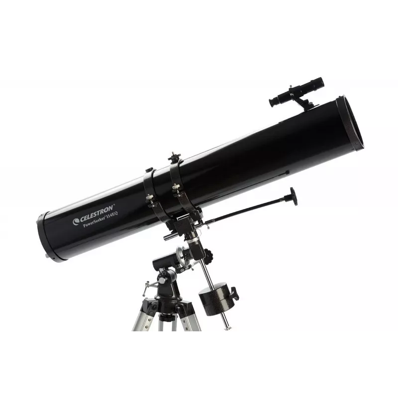 Celestron PowerSeeker 114EQ Refraktora teleskops 45x Melns