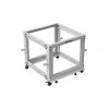 Atvērtais statīvs 19 inch 9U 600x600-1100 regulējams pelēks