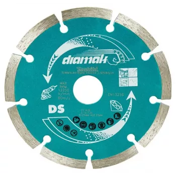 MAKITA DIAMOND BLADE 125x22,23mm SEGMENTS /10 gab. BETONS, ĶIEGELIS, MARMORS