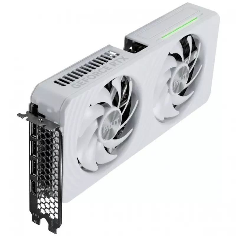 Videokarte Palit GeForce RTX 5060 Ti White OC — GeForce RTX 5060 Ti, 16 GB GDDR7, 128 bitu, PCIe 5.0, 2407 MHz