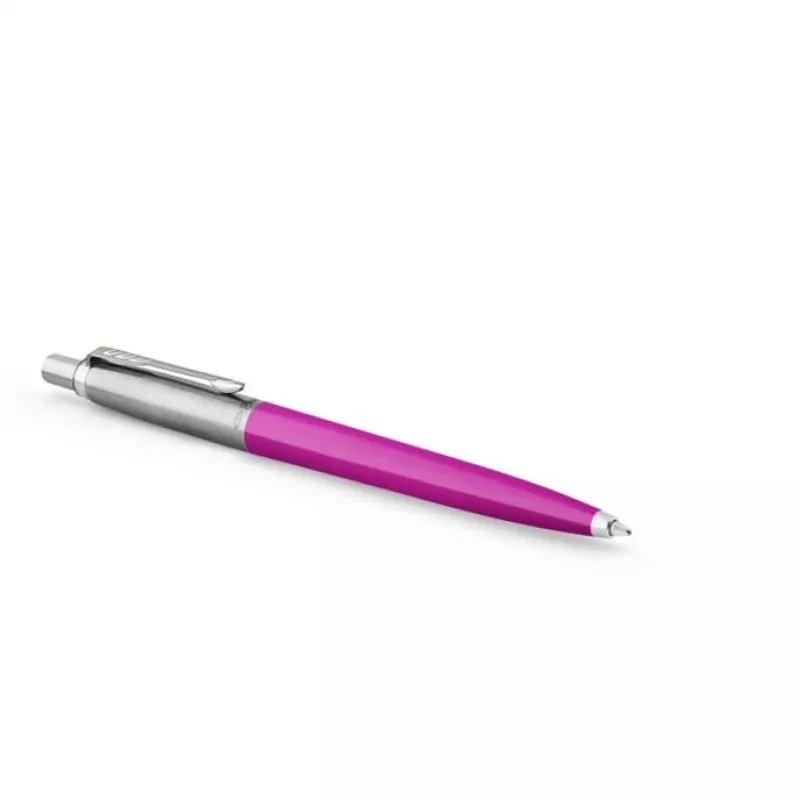 Parker 2075996 Jotter Originals piespraužamā lodīšu pildspalva ar atsperīgu klipu, fuksīna spīdīga plastmasa