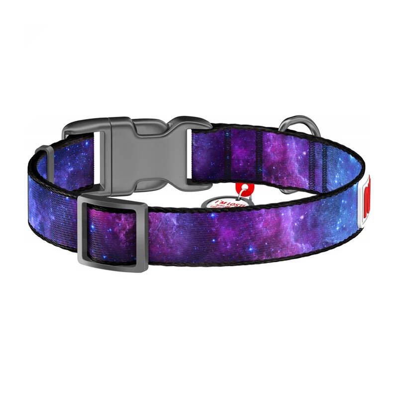Suņa kaklasiksna Waudog NASA21 neilons izmērs M, 20 mm platums
