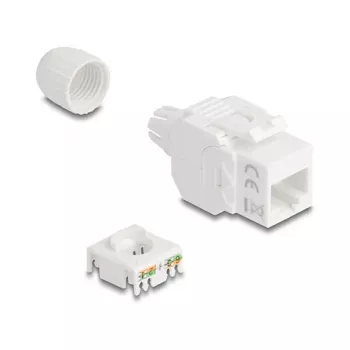 Keystone modulis RJ45 DELOCK 90721 Cat.6A UTP 180° ligzda LSA