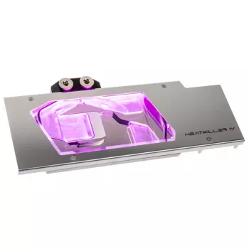Ūdensdzesēšanas bloks Watercool Heatkiller IV Radeon RX 5700 XT, RGB - Akrils + Niķelis, sudrabs