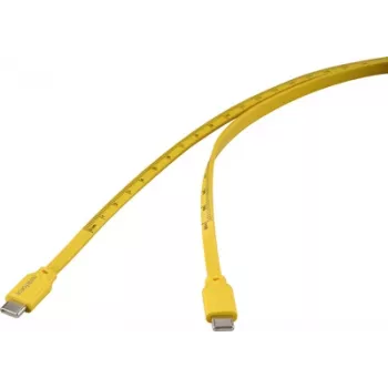 Renkforce USB 2.0 kabelis USB-C ligzda-ligzda dzeltens ar metrisko marķējumu (RF-6721074)
