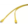 Renkforce USB 2.0 kabelis USB-C ligzda-ligzda dzeltens ar metrisko marķējumu (RF-6721074)