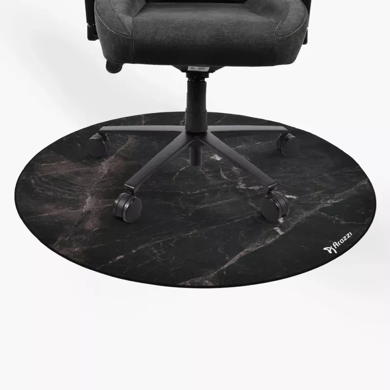 Arozzi Zona Apaļais Grīdas Paklājs Krēslam — Black Marble
