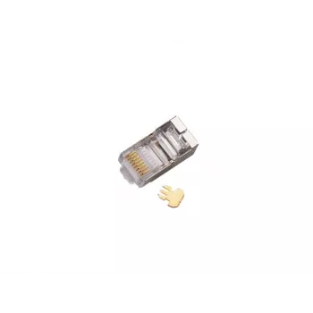 RJ45 STP Cat.5e taisnais spraudnis Alantec WT116 iepakojums 100 gab., ekranēts savienotājs 8P8C kabeļiem
