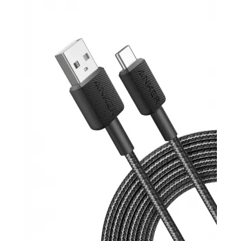 Anker Innovations 322 USB-A uz USB-C Kabelis Nylon 1.8M Melns - Kabelis - Digitāls/Dati