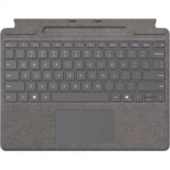 Microsoft Surface Pro klaviatūra QWERTZ vācu Platinum ar skārienpaliktni