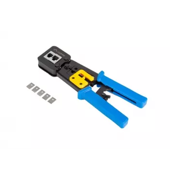 Krimpēšanas knaibles LANBERG NT-0204 RJ-45 savienotājiem, melni/zili, 272×110.5×30 mm, 140 g