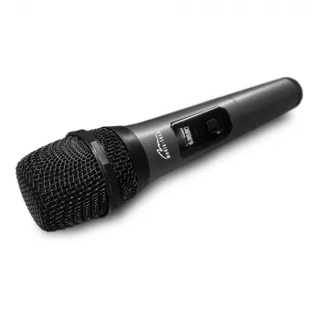 Bezvadu karaokes mikrofons MEDIA-TECH MT398, USB-C, akumulators, 20 m darbības rādiuss, melns